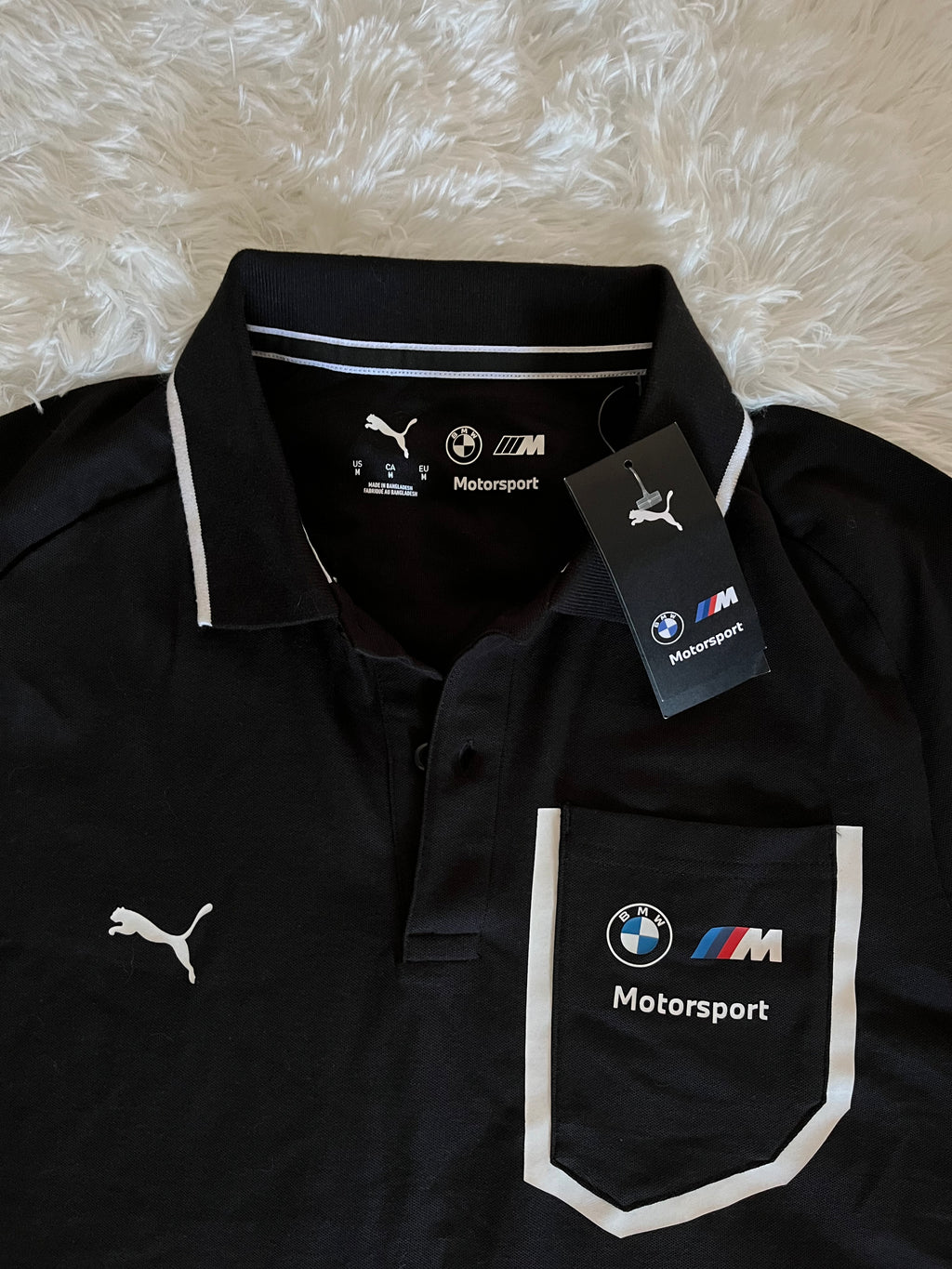 Polera tipo piqué puma BMW motorsport